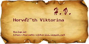 Horváth Viktorina névjegykártya